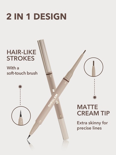 SHEGLAM Brows On Demand 2-In-1 Brow Pencil-Espresso