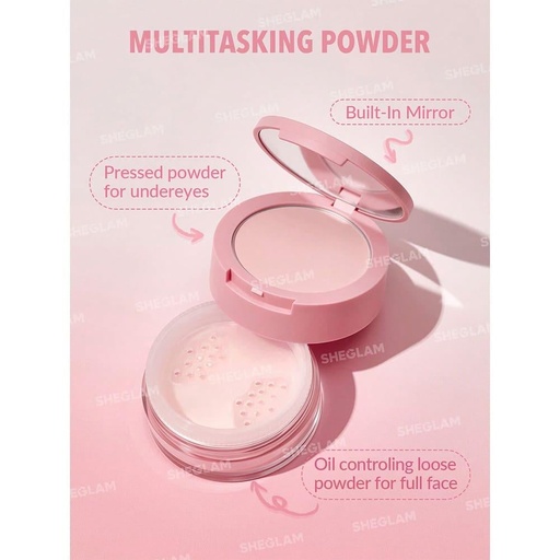 SHEGLAM Insta-Ready Face & Under Eye Setting Powder Duo-B